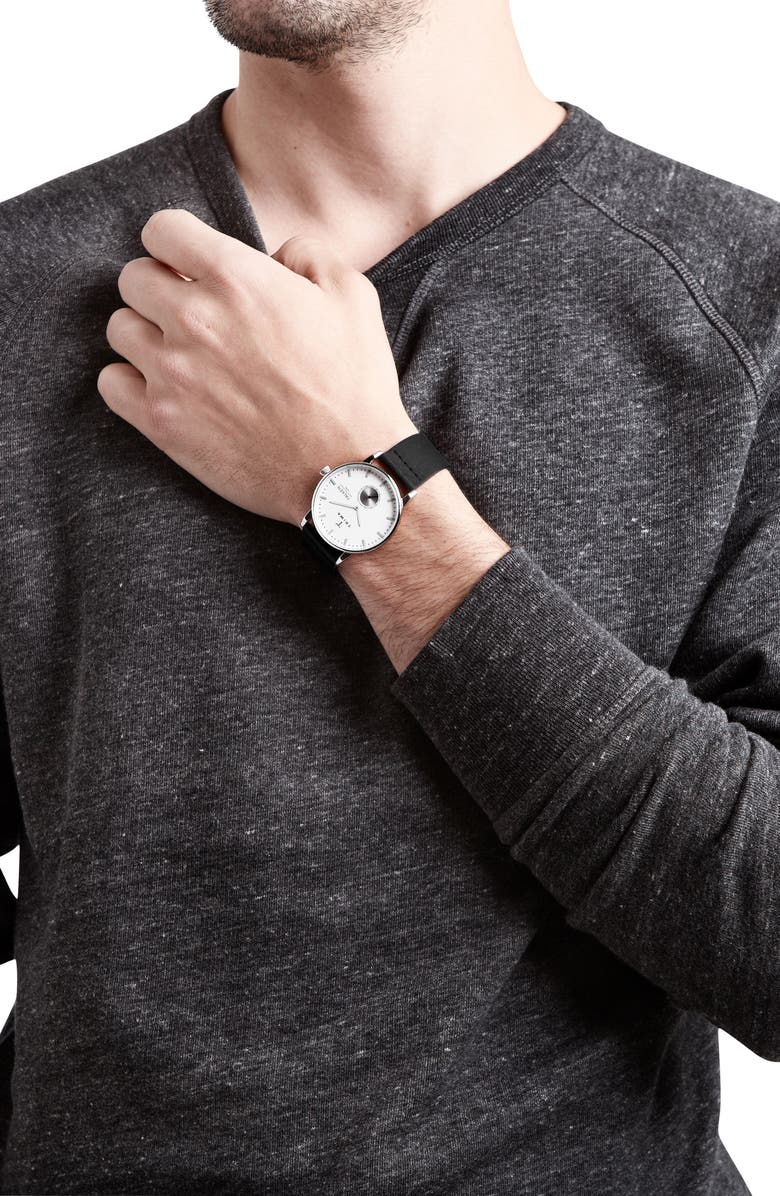 TRIWA Falken Organic Leather Strap Watch, 38mm, Alternate, color,