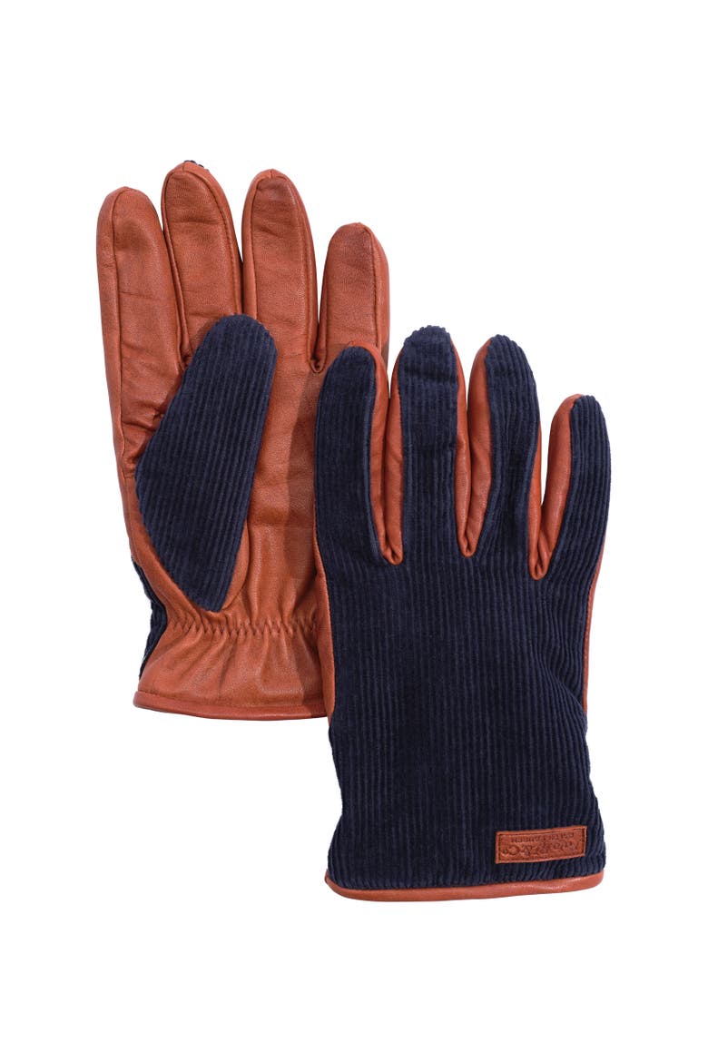 Corduroy Hybrid Glove, Main, color, Aviator Navy