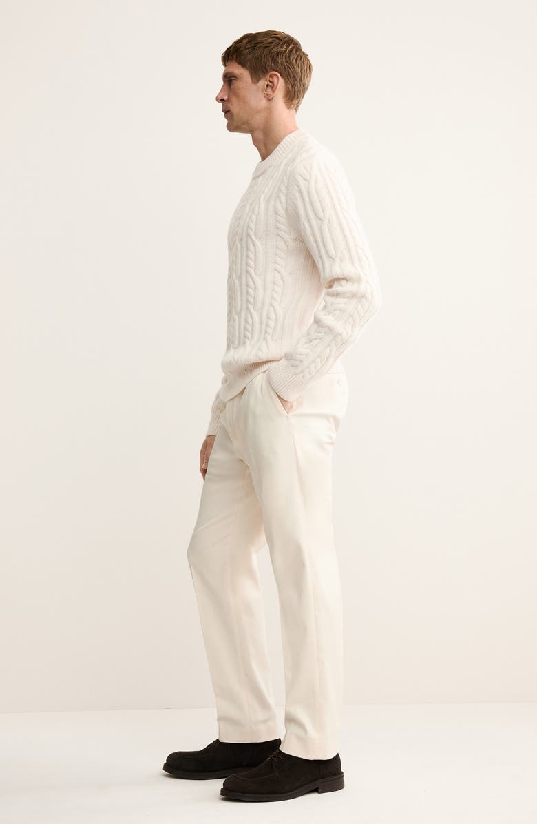 MANGO Wool Cable Sweater, Alternate, color, Ivory White