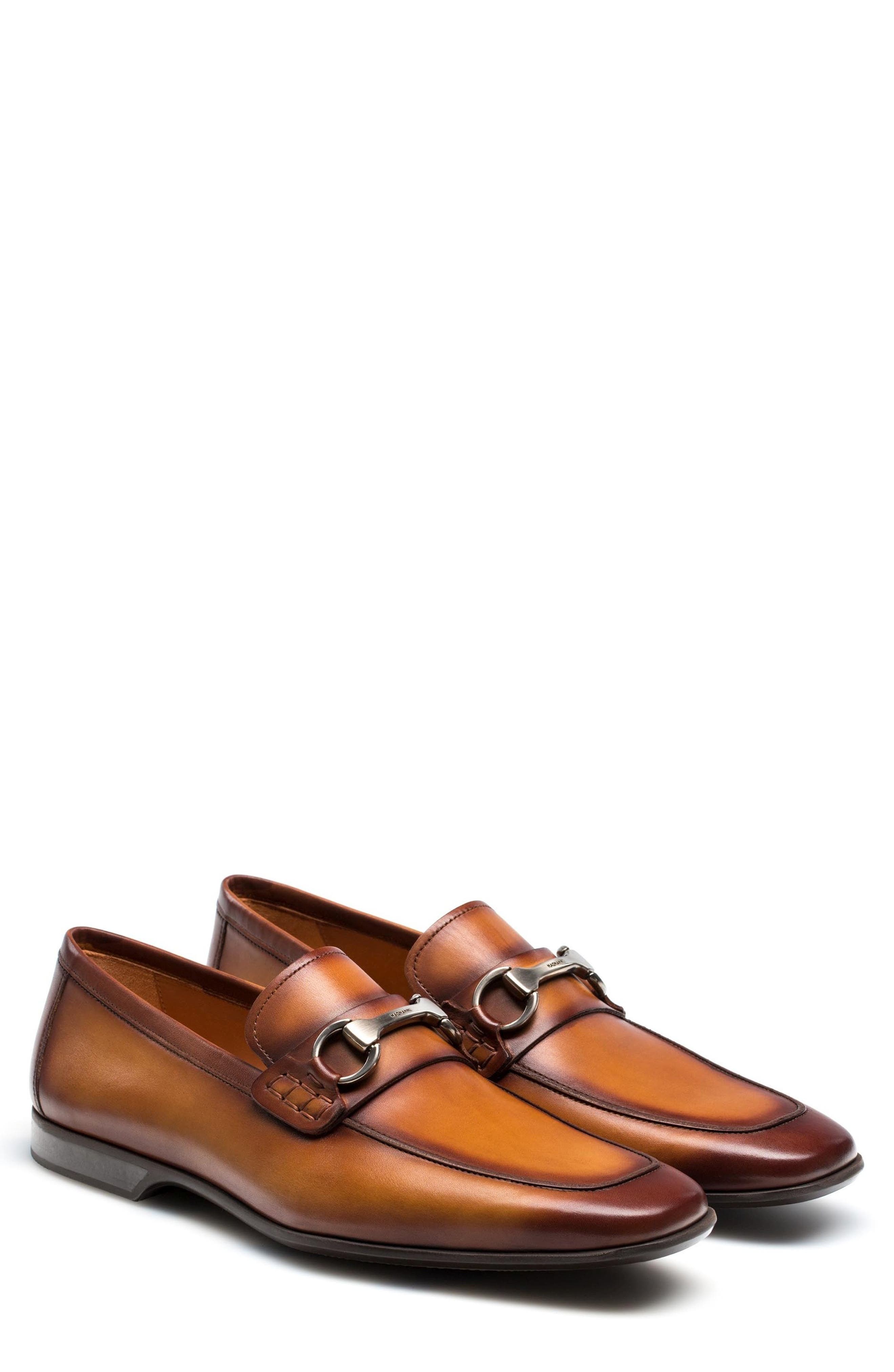 Rafa II Apron Toe Bit Loafer, Main, color, COGNAC LEATHER