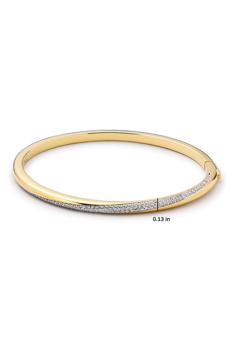 Kira Pavé Bangle, Alternate, color, GOLD / CLEAR