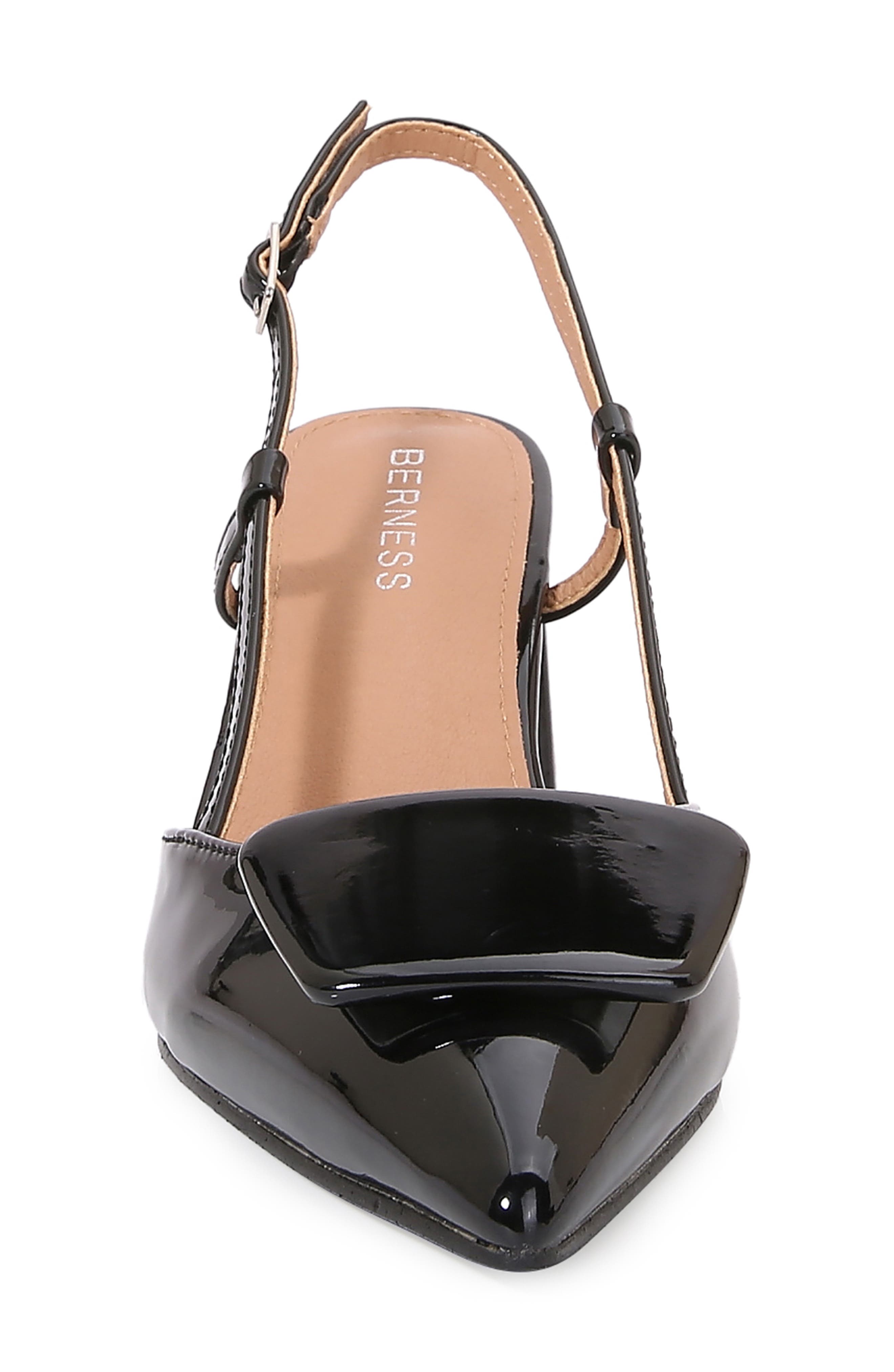 BERNESS Charlize Pointed Toe Slingback Pump, Alternate, color, Black