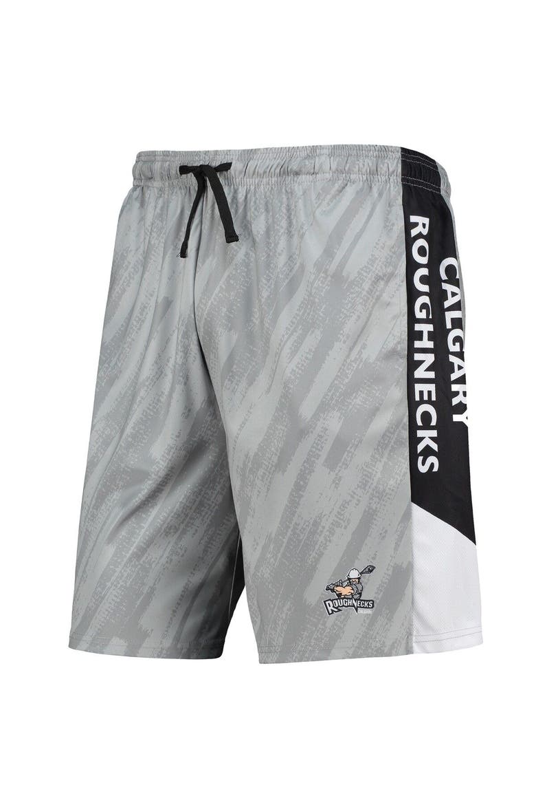 Men's FOCO Gray Calgary Roughnecks Static Mesh Shorts, Alternate, color, Gray