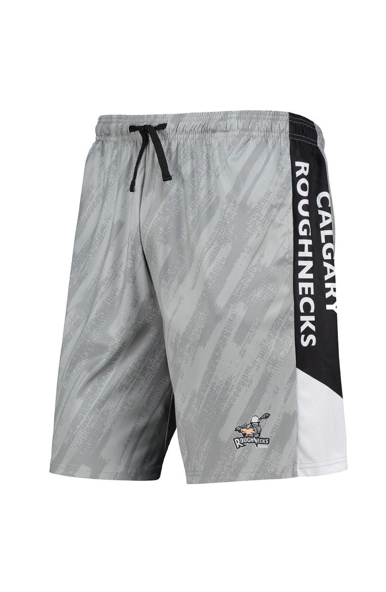 FOCO Men's FOCO Gray Calgary Roughnecks Static Mesh Shorts, Alternate, color, Gray