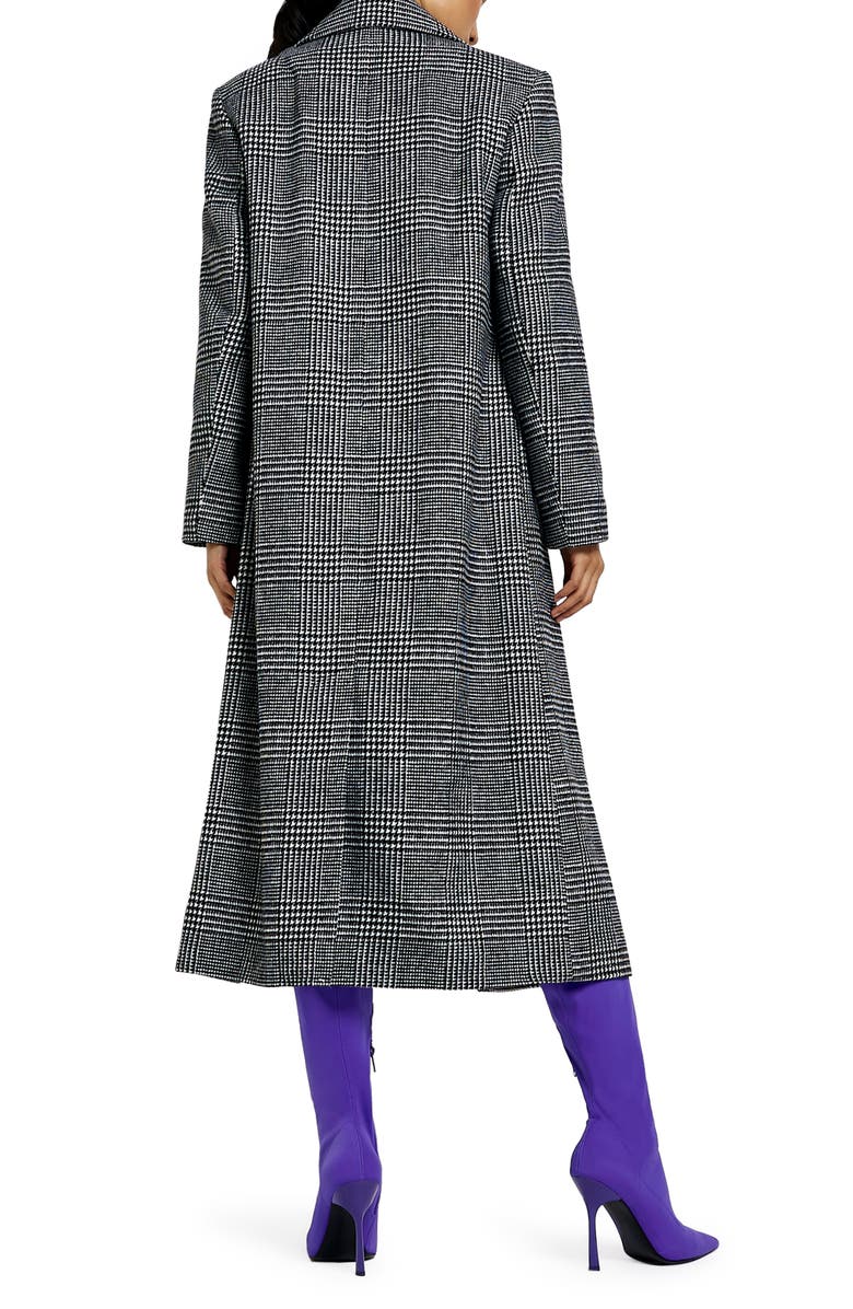 River Island '80s Straight Double Breasted Coat, Alternate, color, 