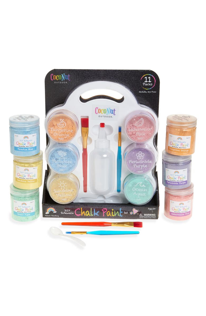 Coconut Outdoor DIY Paint Sidewalk Chalk Bundle, Main, color, Multi