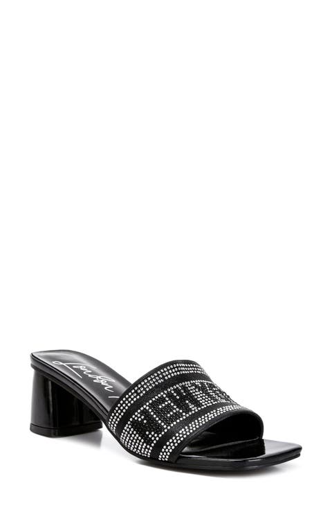 Studio 55 Rhinestone Embellished Slide Sandal (Women)