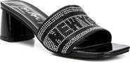 LONDON RAG Studio 55 Rhinestone Embellished Slide Sandal