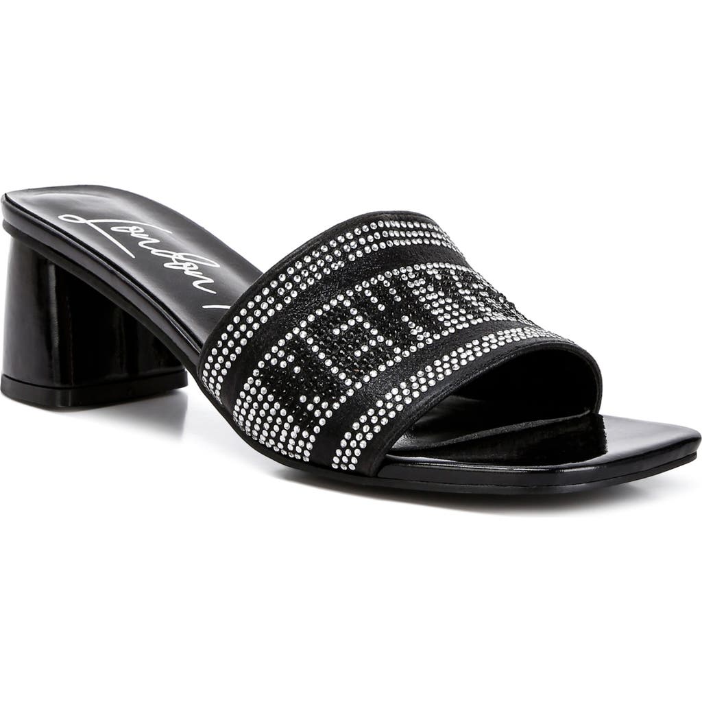 London Rag Studio 55 Rhinestone Embellished Slide Sandal