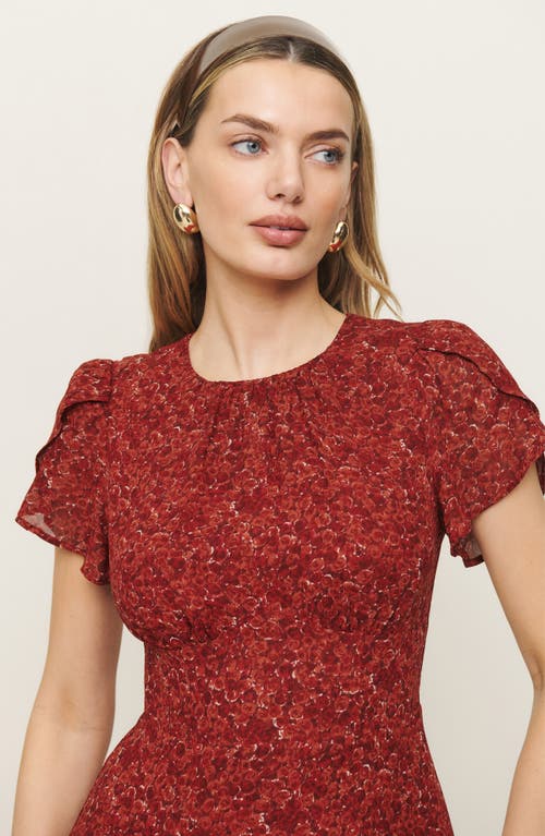 REFORMATION REFORMATION LULA FLUTTER SLEEVE MINIDRESS 