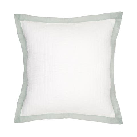 26" x 26" Kinsley Sea Glass Cotton Euro Sham - Machine Washable