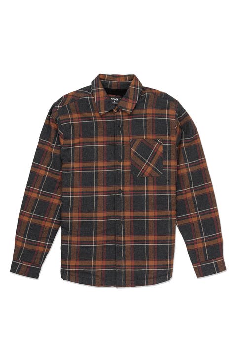 Portland Faux Shearling Lined Flannel Shirt