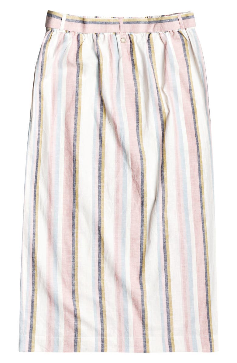 Roxy Lose My Breath Tie Waist Midi Skirt, Alternate, color, 