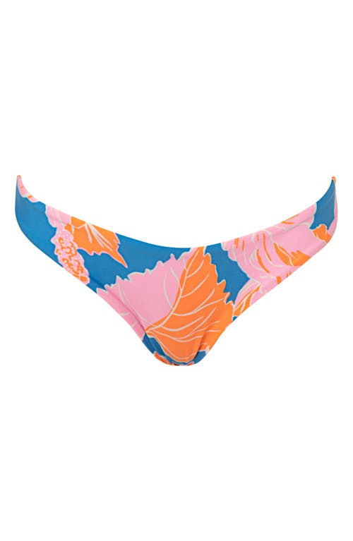 Maaji Magnolia Mirage Flirt Reversible Bikini Bottoms In Bright Blue