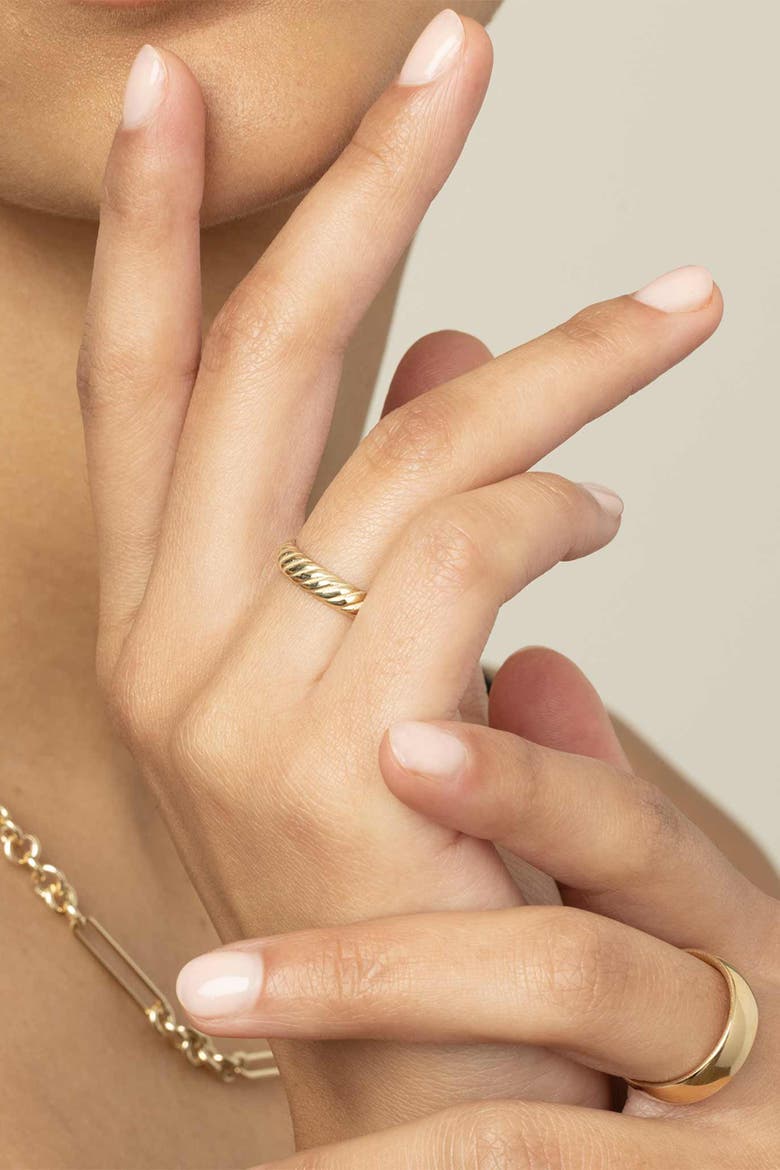 14K Gold With A Twist Ring, Alternate, color, Yellow Gold