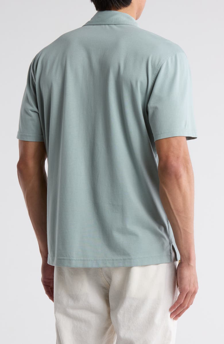 14th & Union Jersey Short Sleeve Button-Up Resort Shirt, Alternate, color, Grey Blue