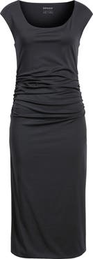 SPANX® Ruched Scoop Neck Midi Dress