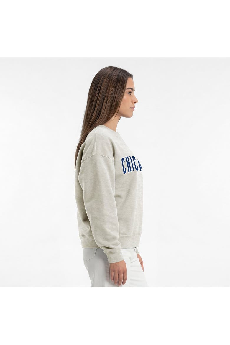 Women's Champion  Oatmeal Chicago Cubs All-Star Sweatshirt, Alternate, color, Oatmeal