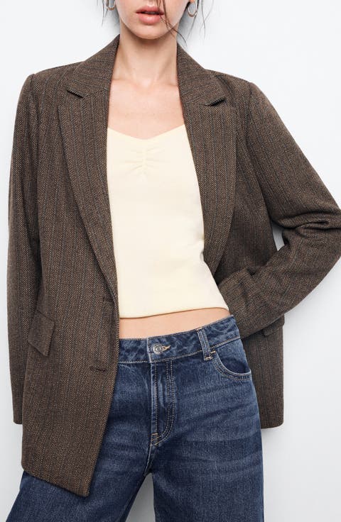 Wool Blend Oversize Blazer