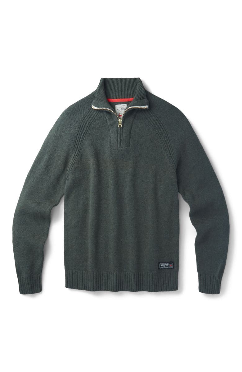 Aubin Pelham Zip Neck Sweater, Alternate, color, Dark Green