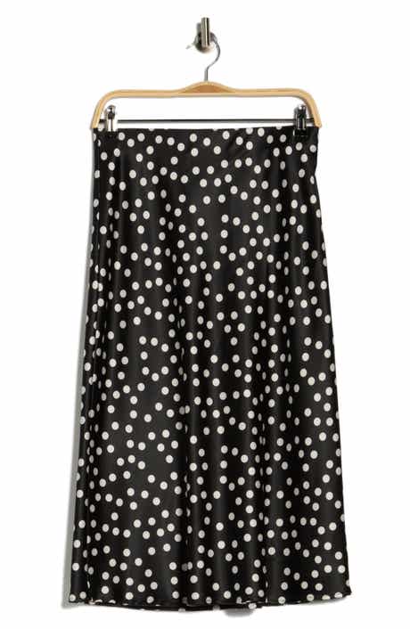 Renee C Polka Dot Midi Skirt