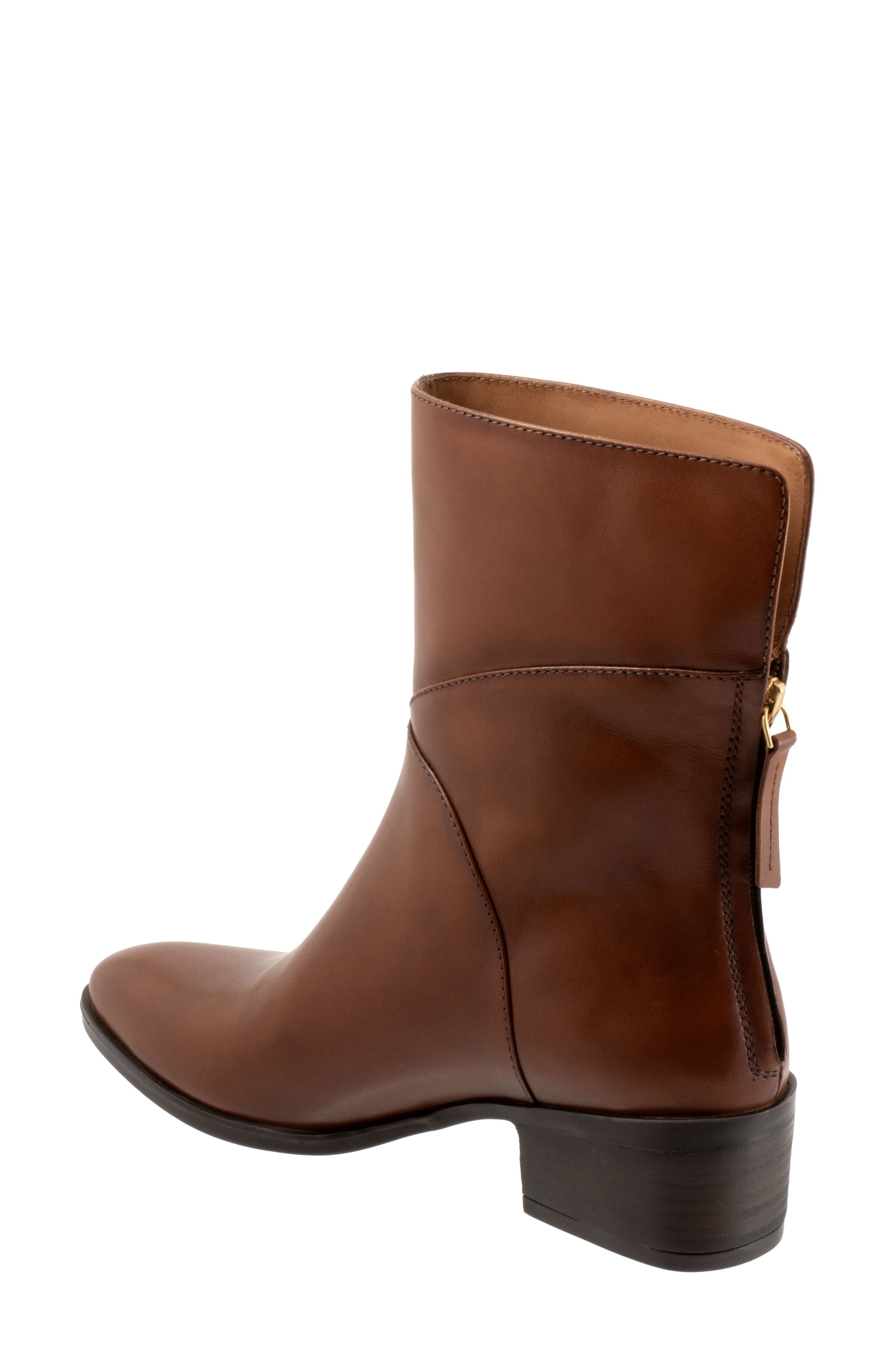SoftWalk<sup>®</sup> Lawton Block Heel Bootie, Alternate, color, Cognac