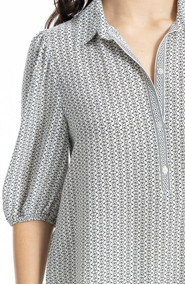 MAX STUDIO Elbow Sleeve Top, Alternate, color, Ecru/ Black