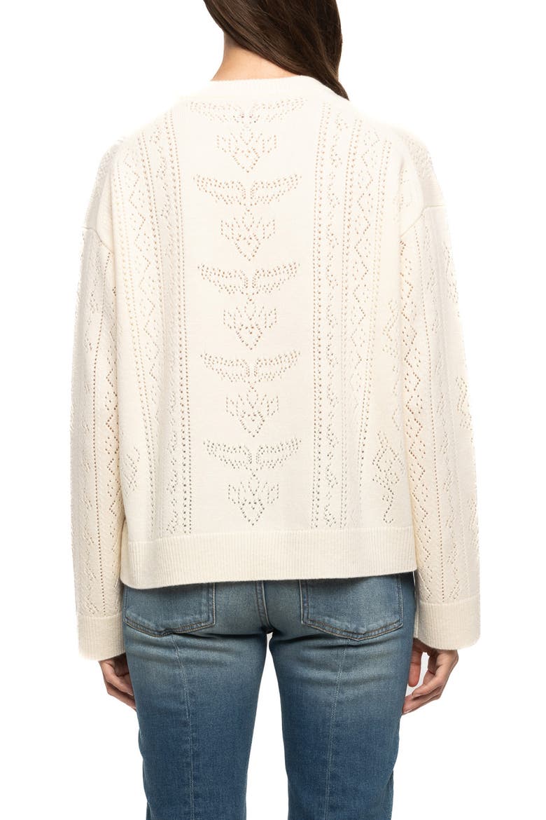 Markuz Pointelle Crewneck Sweater, Alternate, color, ECRU