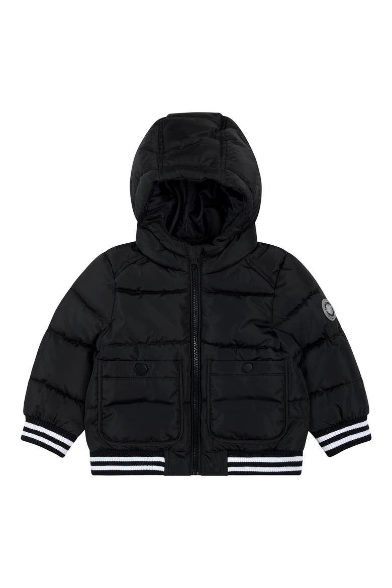 Kids' Quilted Puffer Jacket, Main, color, BLACK