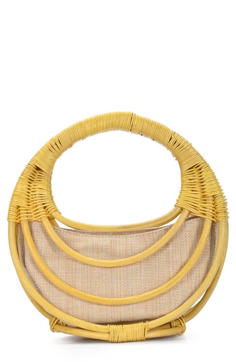 Wicker Structured Handheld Bag