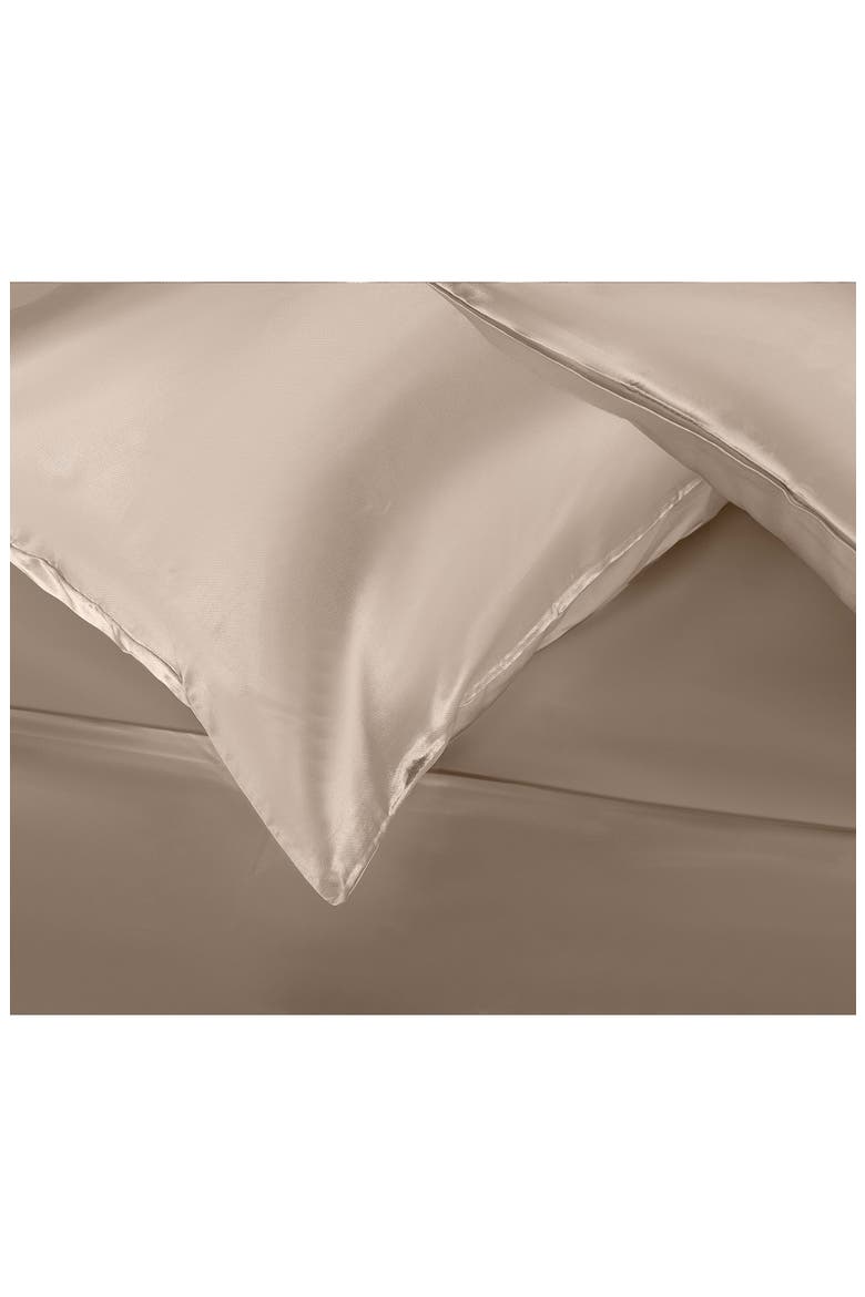 Elegance Satin Pillowcases, Alternate, color, CHAMPAGNE