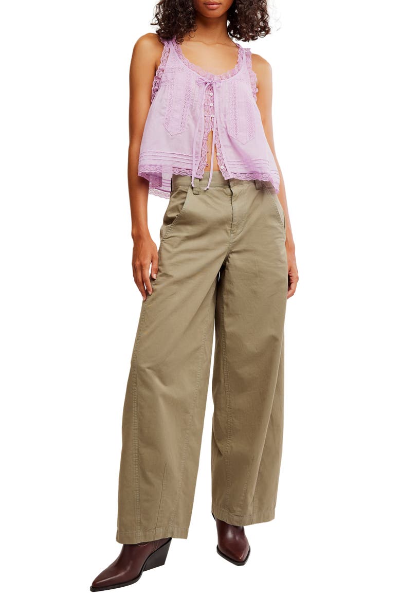 Free People Evermore Lace Trim Tank, Alternate, color, Fairy Wings