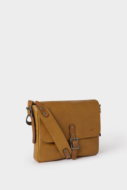 Osprey London The Lorenzo Medium Leather Messenger Bag In Brown