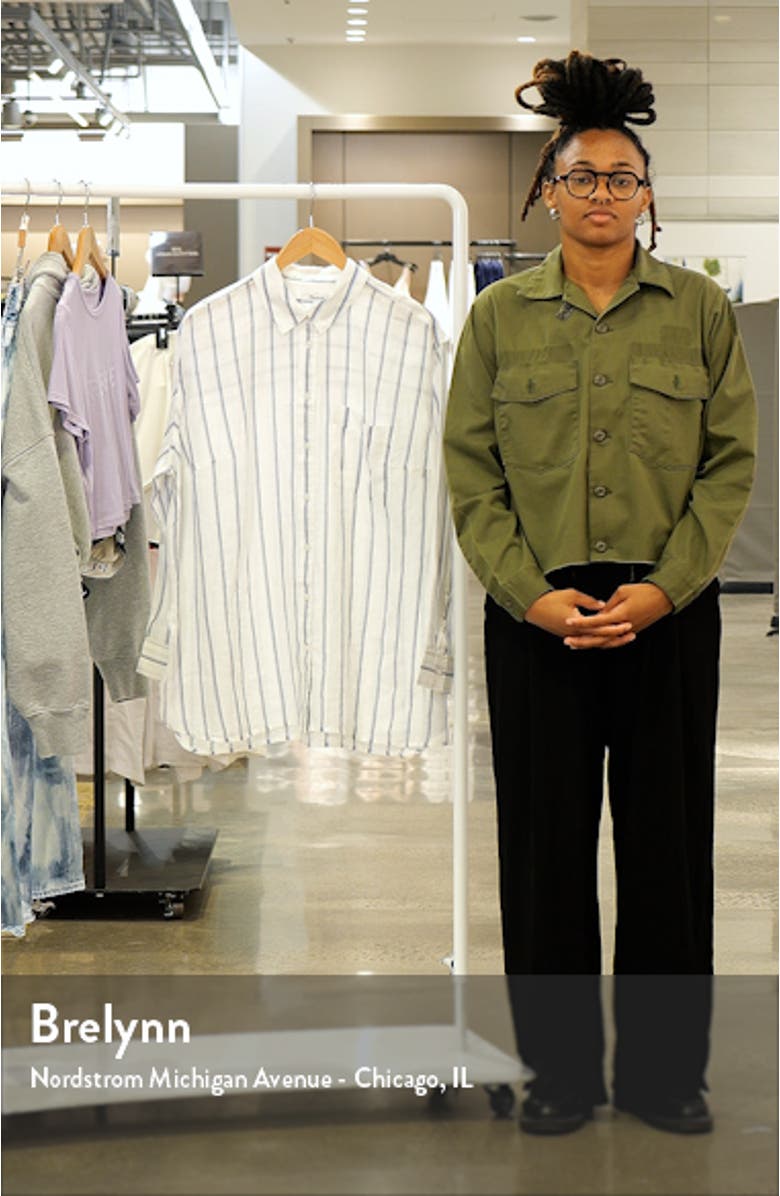 The Oversized Stripe Button-Up Shirt, sales video thumbnail