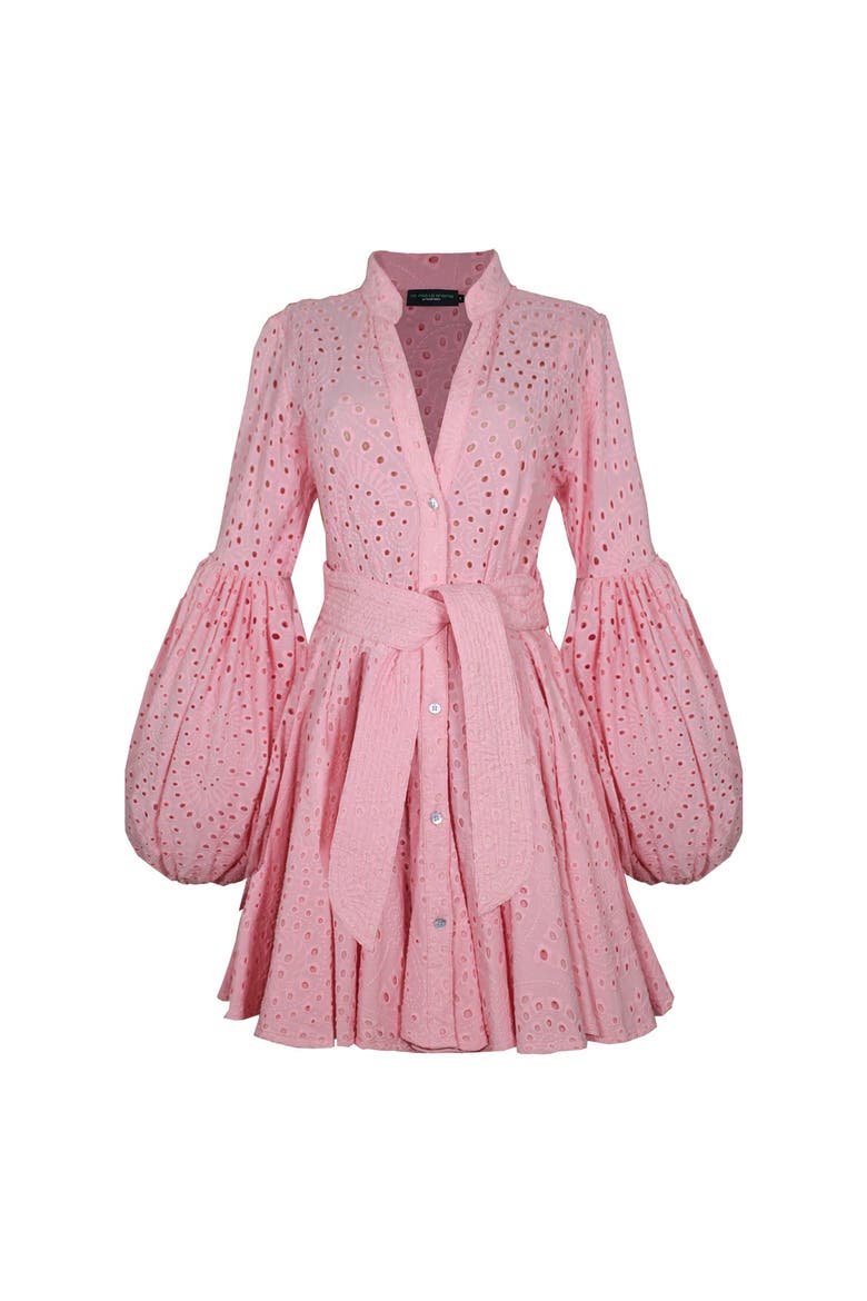 Carta Y Letra Dress, Main, color, PINK EYELET