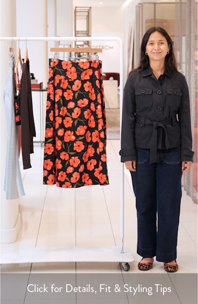 Ama Floral Midi Skirt, sales video thumbnail