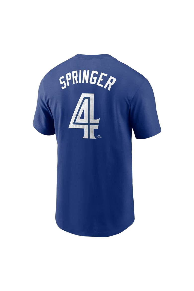Men's Nike George Springer Royal Toronto Blue Jays Fuse Name & Number T-Shirt, Alternate, color, Royal