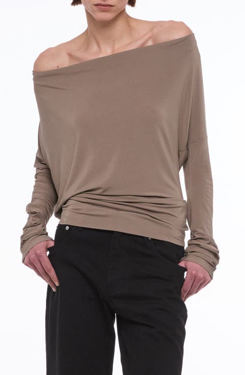Long Sleeve Cowl Back Top