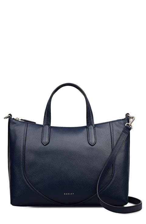 Wood Park Pebbled Leather Satchel