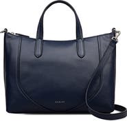 Radley Wood Park Pebbled Leather Satchel