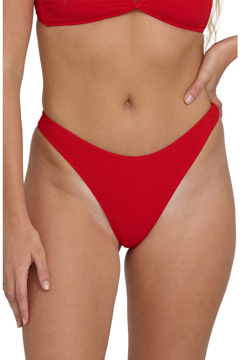 Rising Tide Skimpy Hike Bikini Bottoms, Alternate, color, FIESTA RED