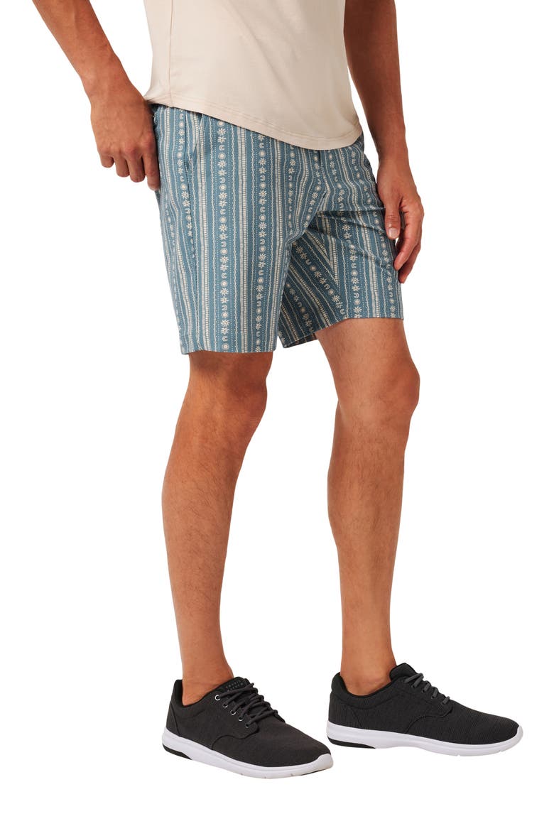 Print Tech Chino Shorts, Alternate, color, CAPTAINS BLUE