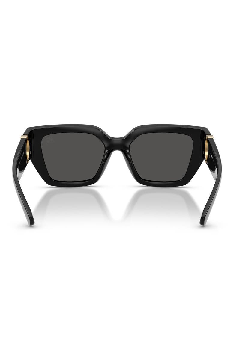 53mm Square Sunglasses, Alternate, color, BLACK / DARK GERY