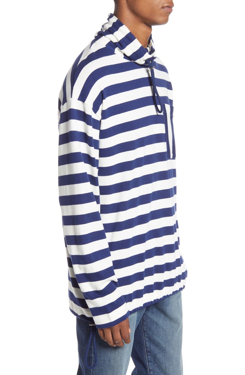 Scotch & Soda Stripe Funnel Neck Pullover, Alternate, color,