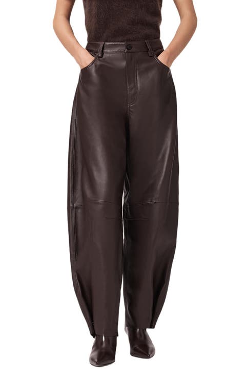 Jett Barrel Leg Leather Pants
