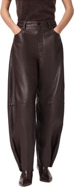 AllSaints Jett Barrel Leg Leather Pants