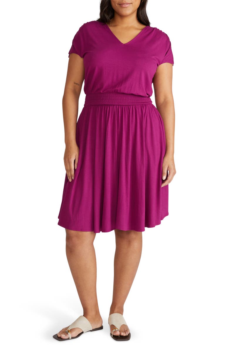 Universal Standard Piper Stretch Jersey Dress, Main, color, Rothko Purple