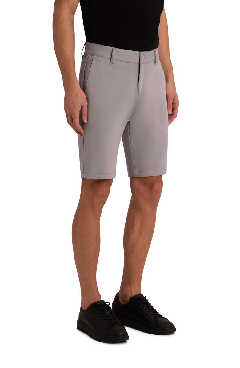 Bugatchi Knit Bermuda Shorts, Main, color, Platinum