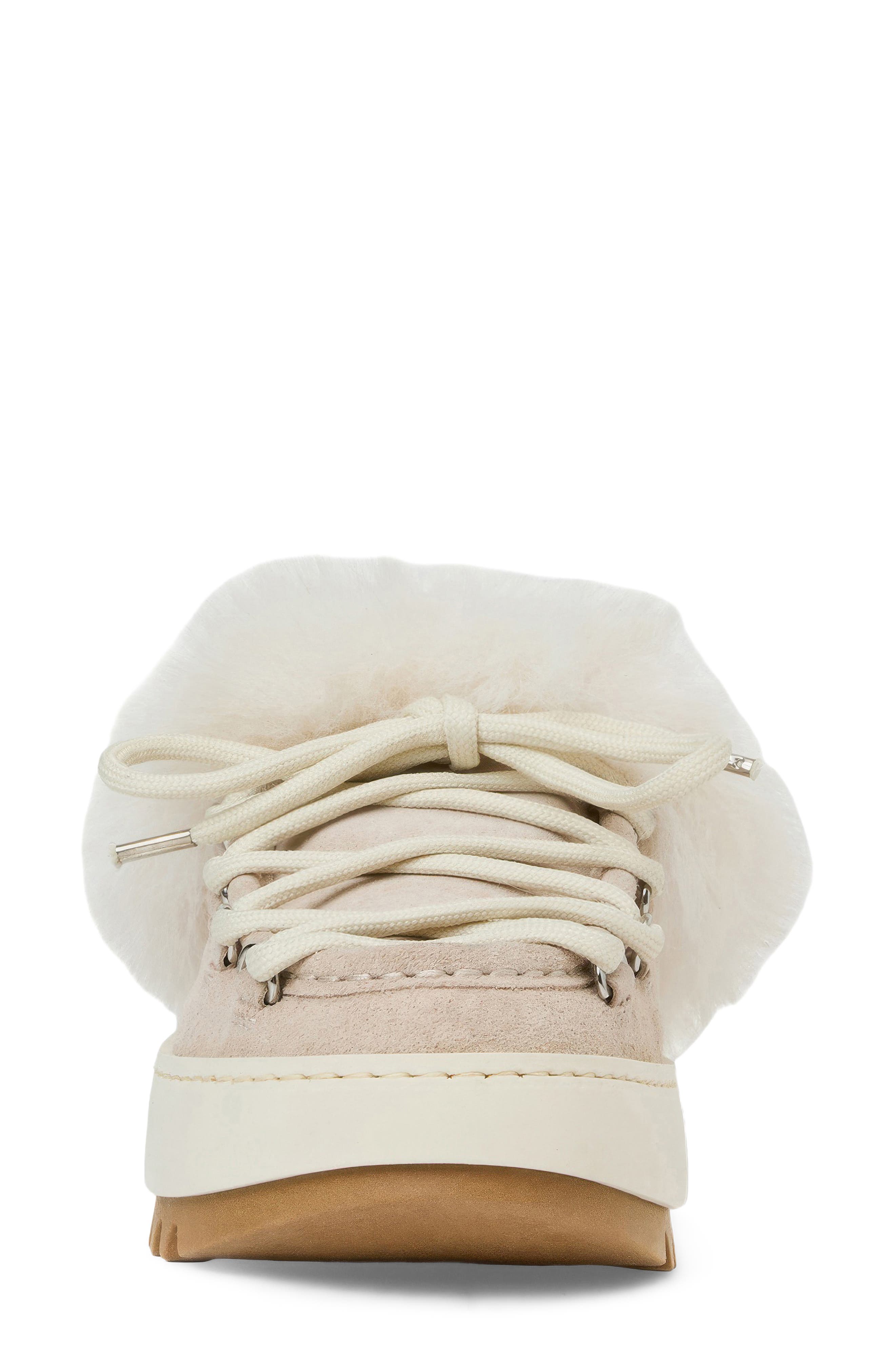 Anise Genuine Shearling Lined Sneaker Mule, Alternate, color, WARM GREY SUEDE