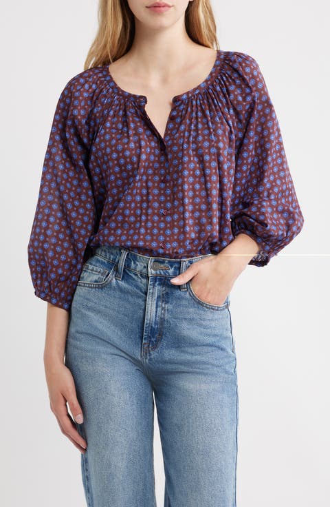 Jiana Print Organic Cotton Top